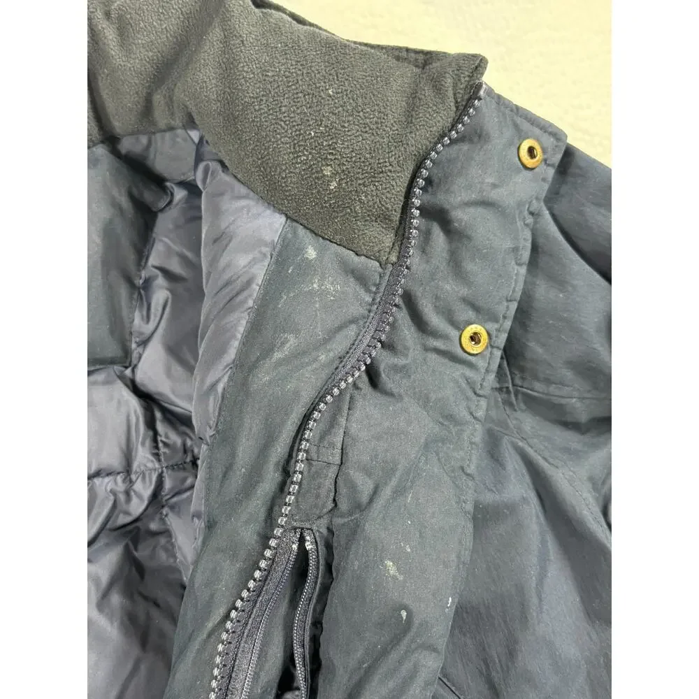VINTAGE LL Bean Jacket Mens Large Tall Navy Parka Jacket Goose Down Gore Tex